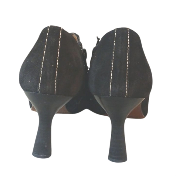 Donald J. Pliner Black Heeled Boots with Suede Finish - Picture 9 of 12